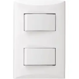 INTERRUPTOR DOBLE 15A 110V BLANCO PLATA EAGLE