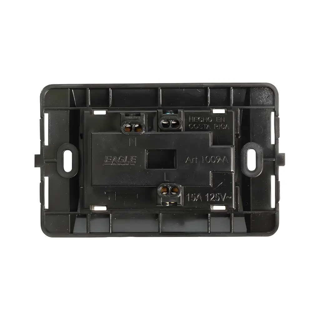 Tomacorriente doble polarizado blanco de 15A 125V marca Eagle 2