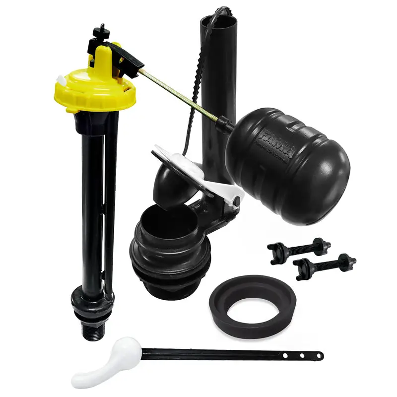 Kit completo de repuesto para tanque de inodoro de 2 pulgadas Economax Fama con flotador y palanca blanca 1
