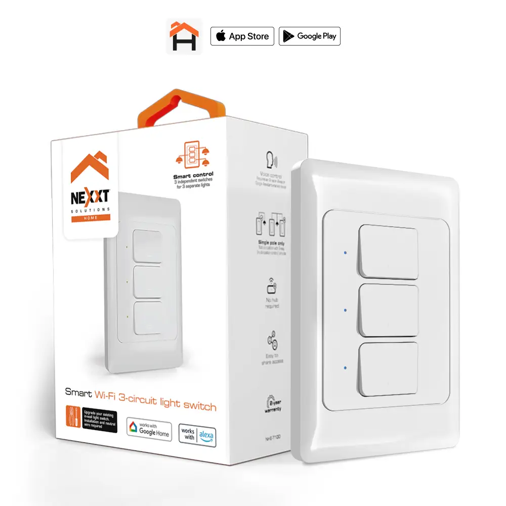 INTERRUPTOR INTELIGENTE 3 BOTONES WIFI NEXXT SOLUTIONS