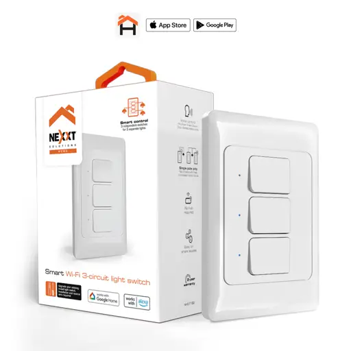 INTERRUPTOR INTELIGENTE 3 BOTONES WIFI NEXXT SOLUTIONS
