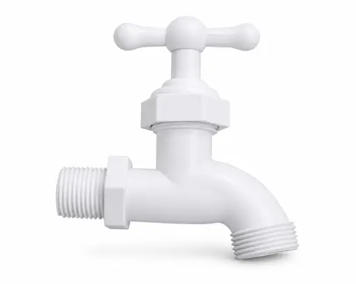 LLAVE DE CHORRO PVC 1/2" PLASTICA BLANCA EMERALD