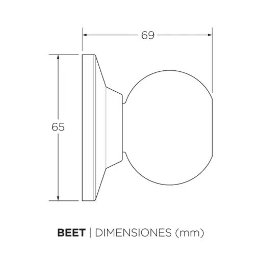 CERRADURA TIPO BOLA CON LLAVE ACERO INOXIDABLE BEET FANAL