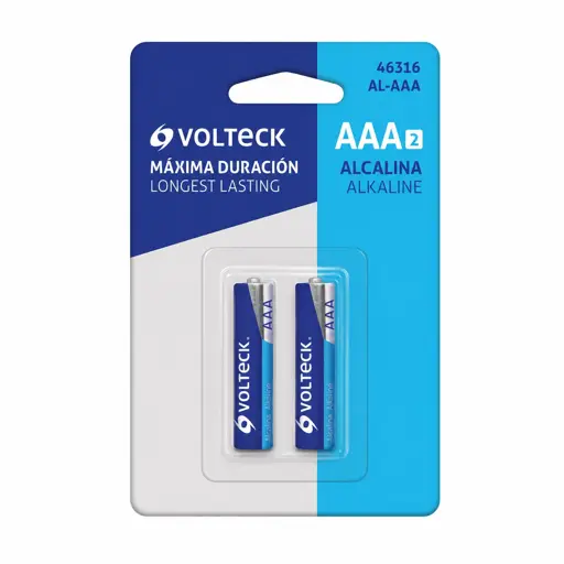BATERIA ALCALINA AAA VOLTECK (2 UNIDADES)