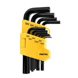 JUEGO 10 LLAVES ALLEN (MM) CON ORGANIZADOR PRETUL