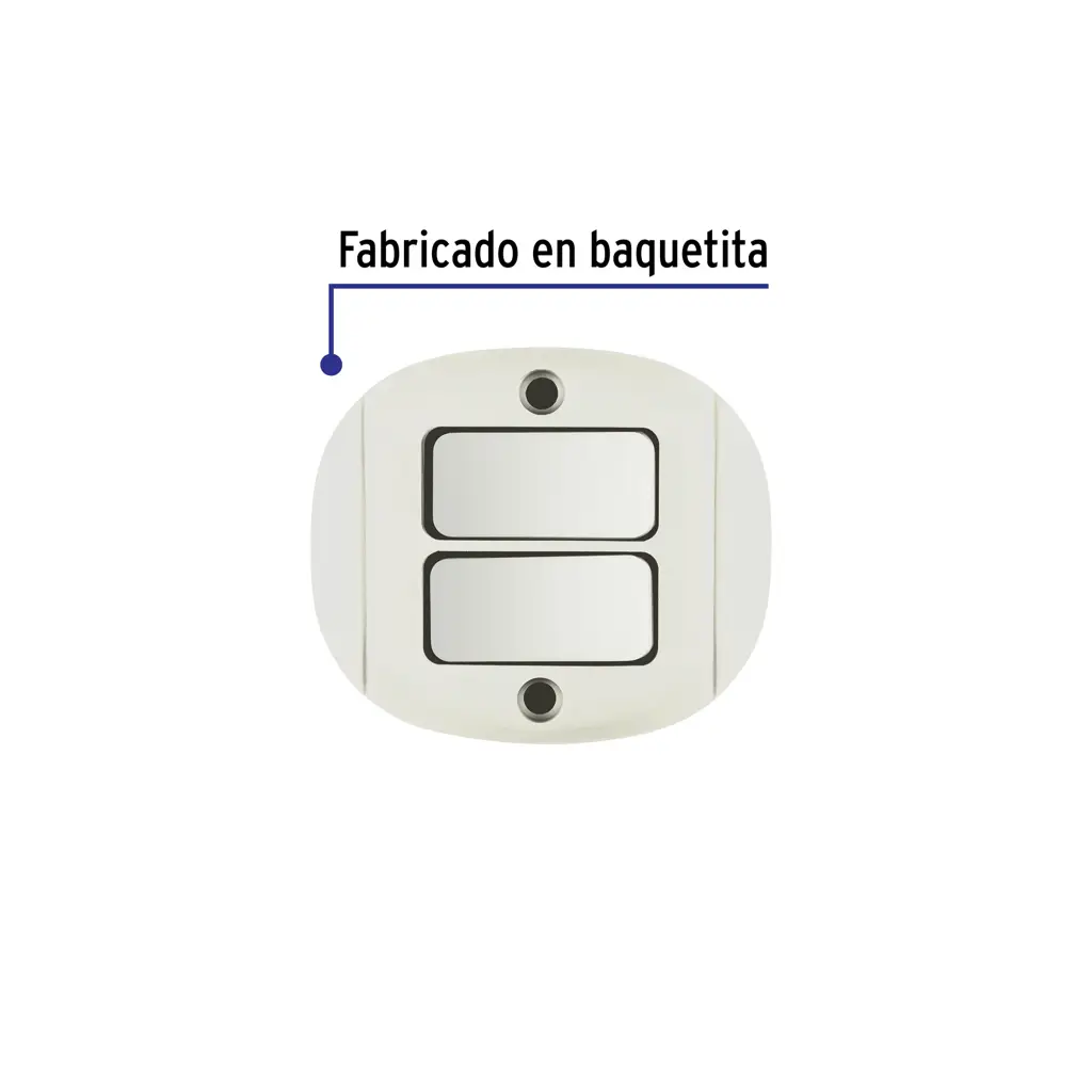 Apagador de parche doble Volteck APSO-D blanco para control de iluminación 2