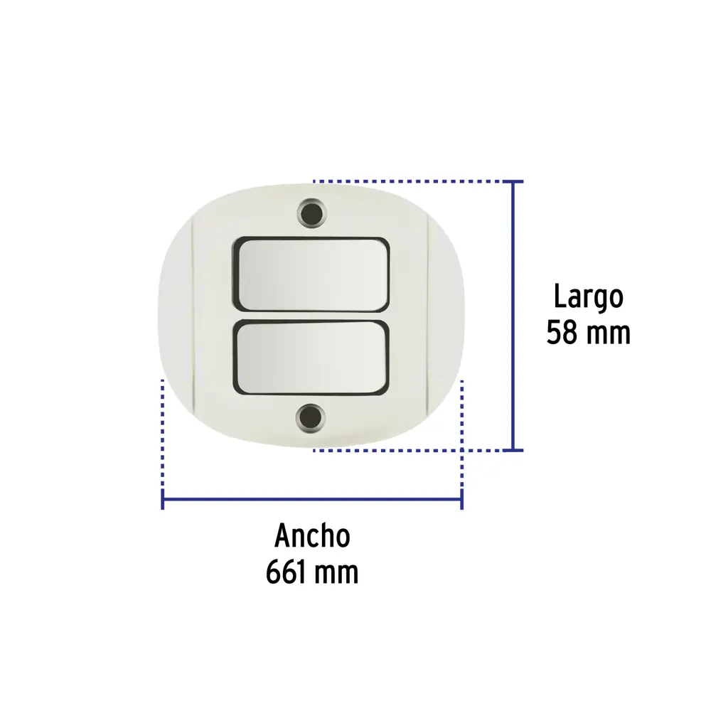Apagador de parche doble Volteck APSO-D blanco para control de iluminación 3