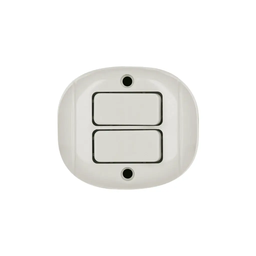 Apagador de parche doble Volteck APSO-D blanco para control de iluminación 1