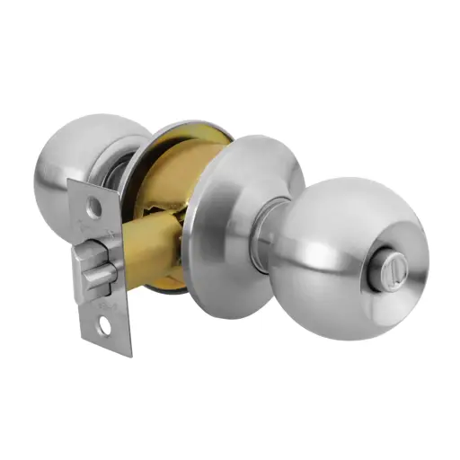 CERRADURA TIPO BOLA DE SEGURIDAD CROMO MATE HERMEX