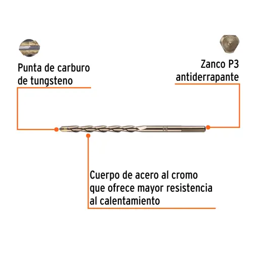 BROCA PARA CONCRETO 5/16X6 TRUPER