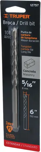 BROCA PARA CONCRETO 5/16X6 TRUPER