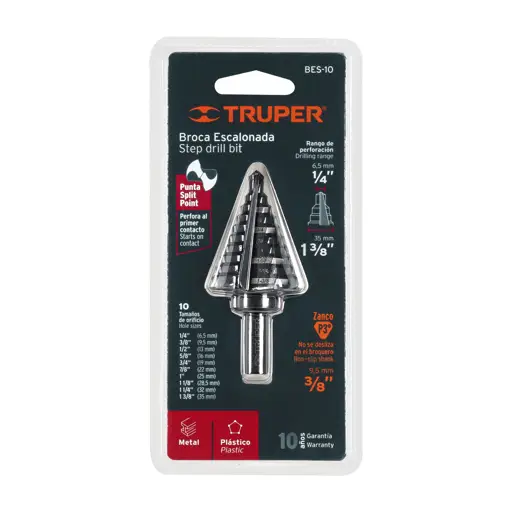 BROCA ESCALONADA 1/4 A 1-3/8  TRUPER