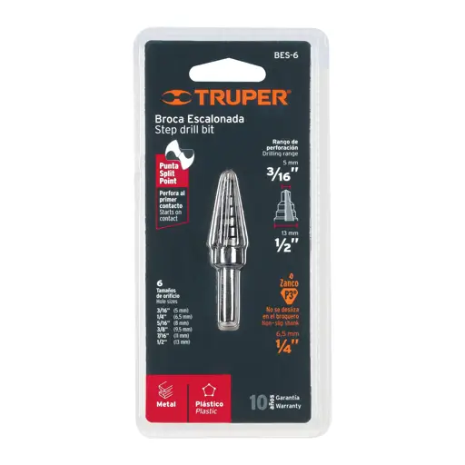 BROCA ESCALONADA 3/16 A 1/2 TRUPER