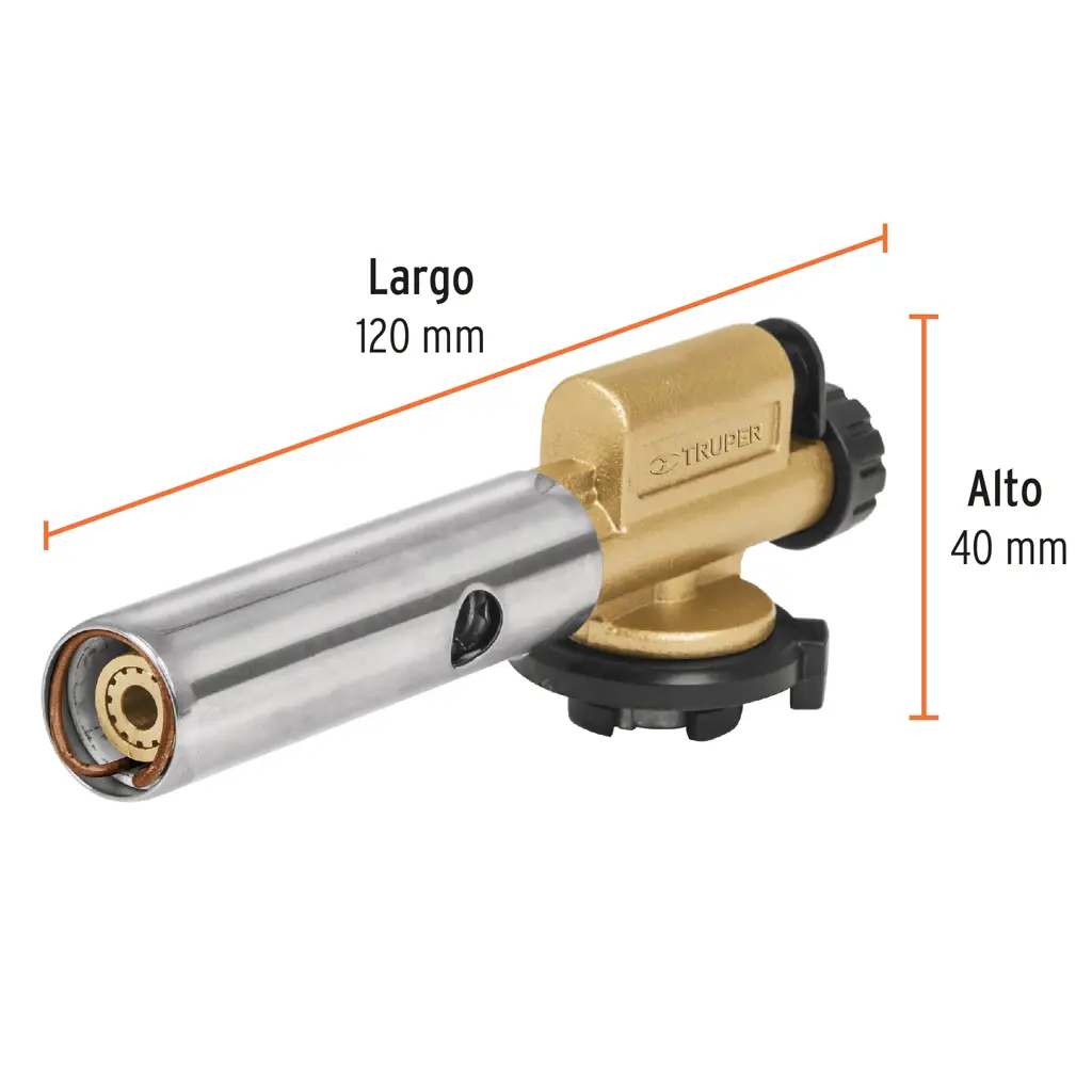 SOPLETE CON ENCENDIDO ELECTRONICO PARA LATA DE GAS 1/4 VUELTA TRUPER — vista 2