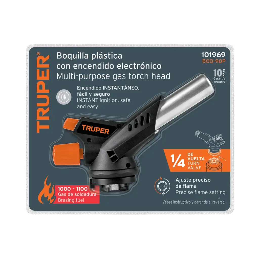 SOPLETE ELECTRICO PARA LATA DE GAS 1/4 DE VUELTA TRUPER — vista 2