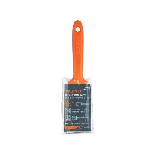 BROCHA 1-1/2" MANGO PLASTICO TRUPER