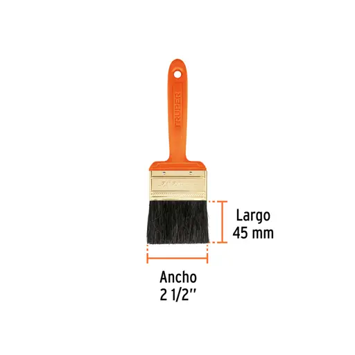 BROCHA 2-1/2" MANGO PLASTICO TRUPER
