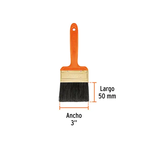 BROCHA 3" MANGO PLASTICO TRUPER