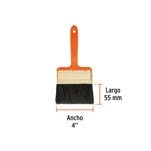 BROCHA 4" MANGO PLASTICO TRUPER