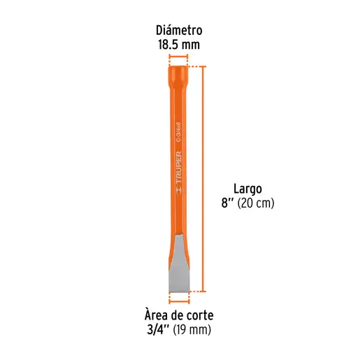 CINCEL 3/4 X 8 PULGADAS TRUPER