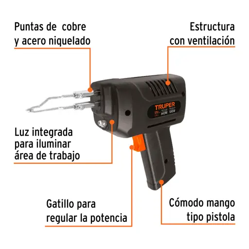 CAUTIN TIPO PISTOLA 140W TRUPER