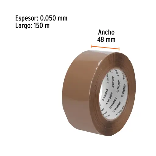 CINTA DE EMPAQUE CAFE 48MMX150M TRUPER