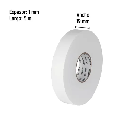 CINTA DOBLE ADHESIVA 19MMX5M PRETUL