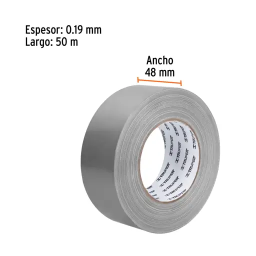 CINTA PARA DUCTO 2 PULGADAS X 50MTS TRUPER
