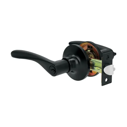 CERRADURA CON LLAVE MANIJA NEGRO MATE HERMEX