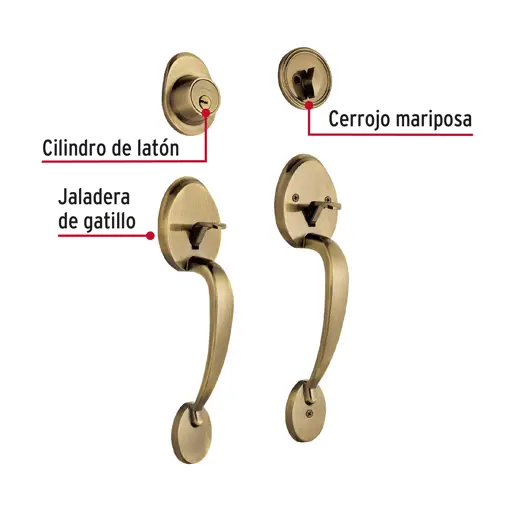 CERRADURA ENTRADA PRINCIPAL LATON HERMEX