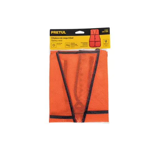 CHALECO DE SEGURIDAD DIA NARANJA PRETUL