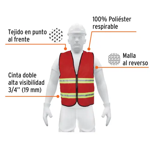 CHALECO DE SEGURIDAD CON REFLECTANTE TRUPER
