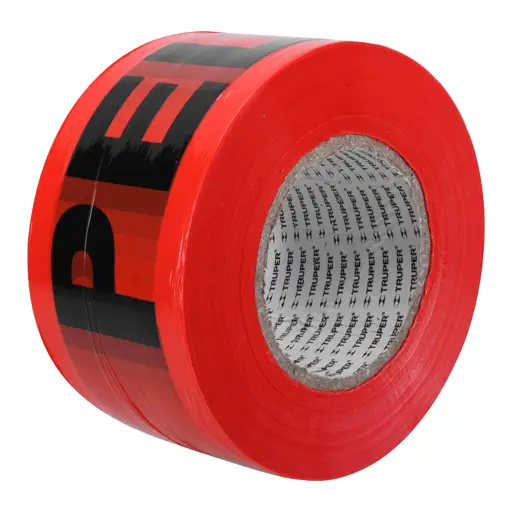 CINTA PLASTICA PELIGRO ROJA 305M TRUPER