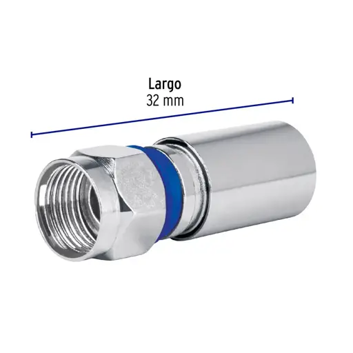 FITING DE COMPRESION COAXIAL VOLTECK (2 UNIDADES)
