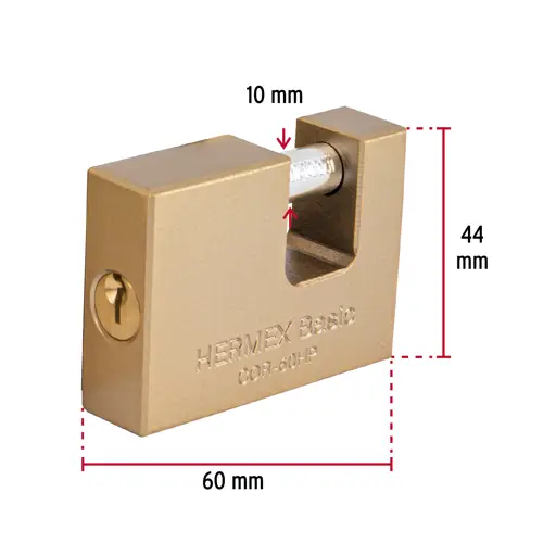 CANDADO DE SEGURIDAD 60 MM HIERRO HERMEX