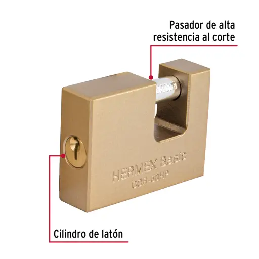 CANDADO DE SEGURIDAD 60 MM HIERRO HERMEX
