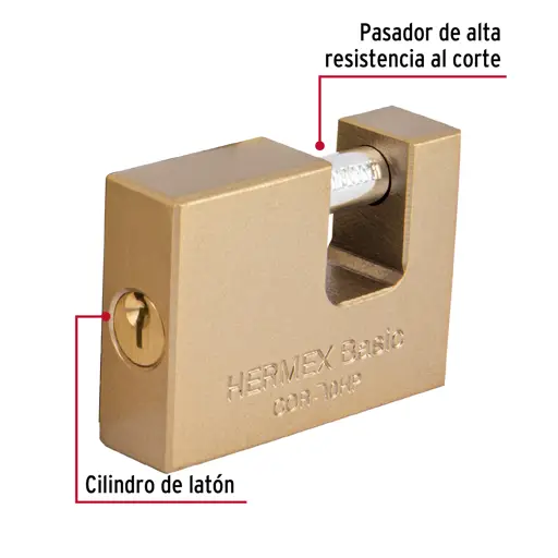 CANDADO DE SEGURIDAD 70 MM HIERRO HERMEX
