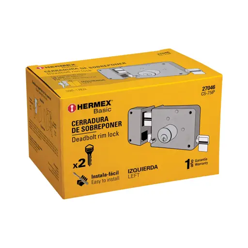LLAVIN SOBREPONER IZQUIERDO DOBLE PASO HERMEX