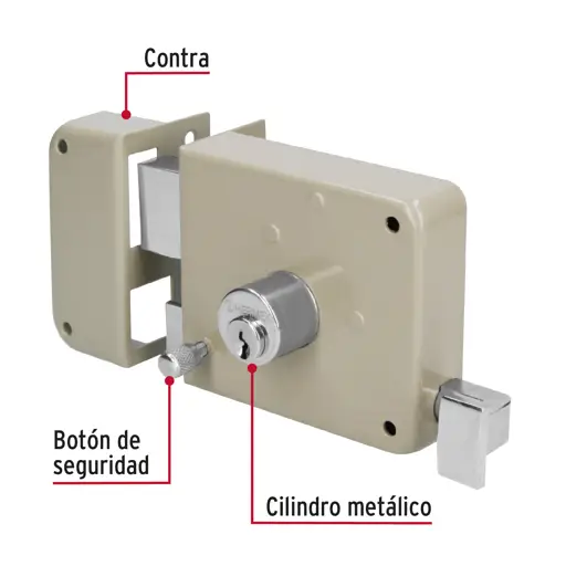 LLAVIN SOBREPONER IZQUIERDO DOBLE PASO HERMEX