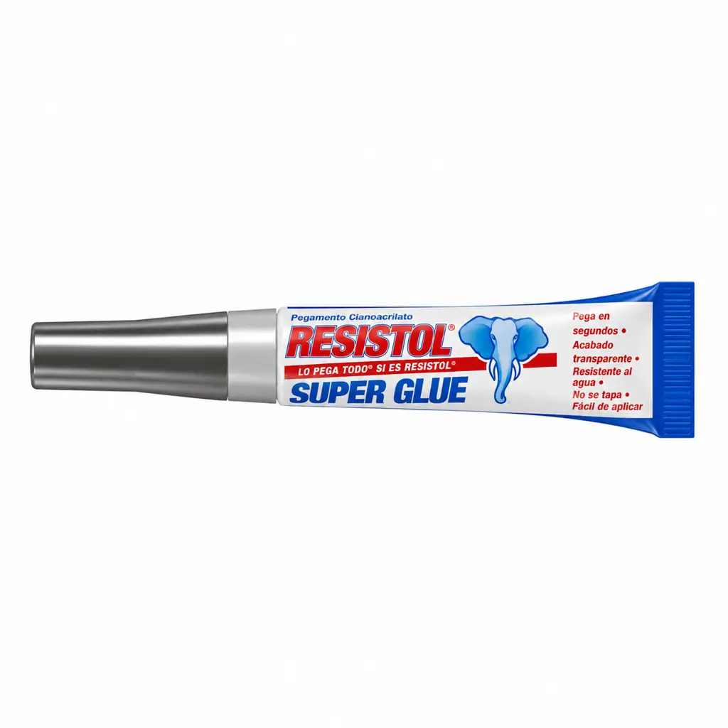 Tubo de pegamento instantáneo Super Glue Resistol de 3 gramos para reparaciones rápidas 2