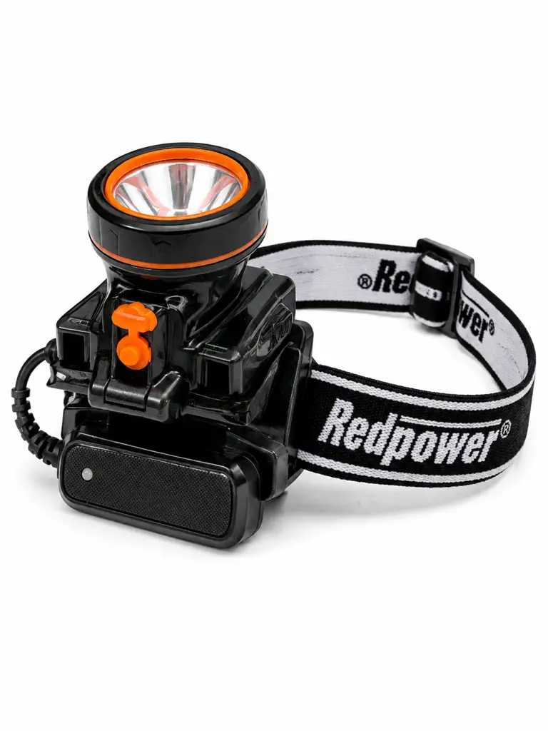 Linterna de cabeza recargable RedPower con correa elástica ajustable y luz LED potente 1