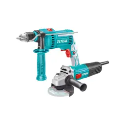 KIT TALADRO PERCUTOR 1/2 810W Y ESMERILADORA 4 1/2 750W  TOTAL