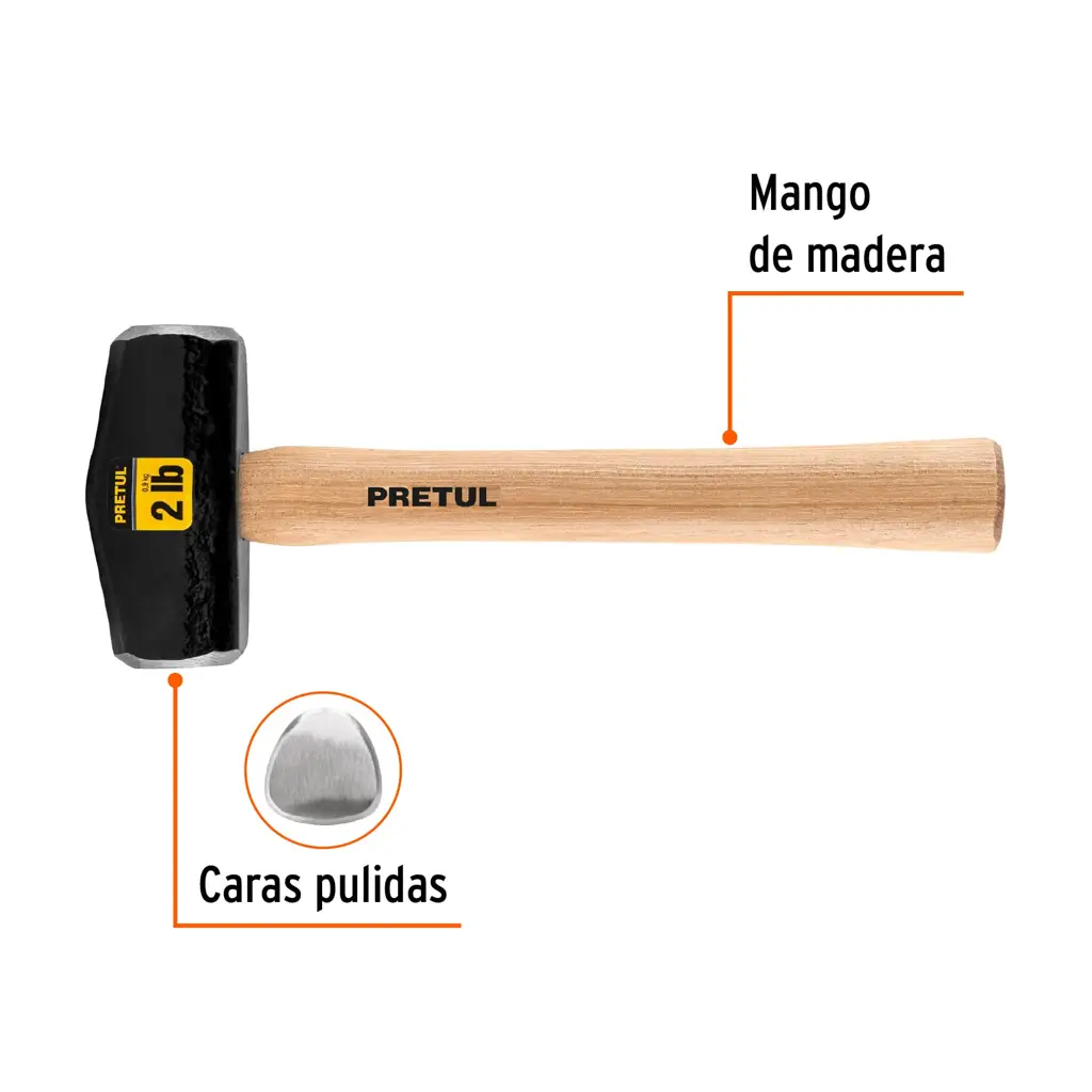 MAZO CON CABO TIPO NEVADA 2 LBS PRETUL — vista 3