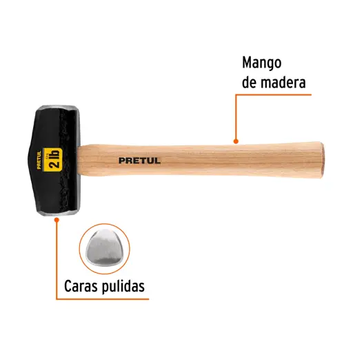 MAZO CON CABO TIPO NEVADA 2 LBS PRETUL