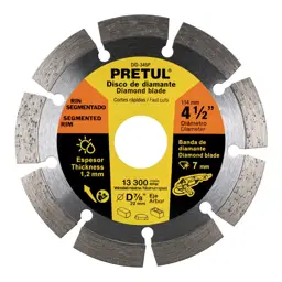 DISCO DIAMANTE 4 1/2" SEGMENTADO PRETUL