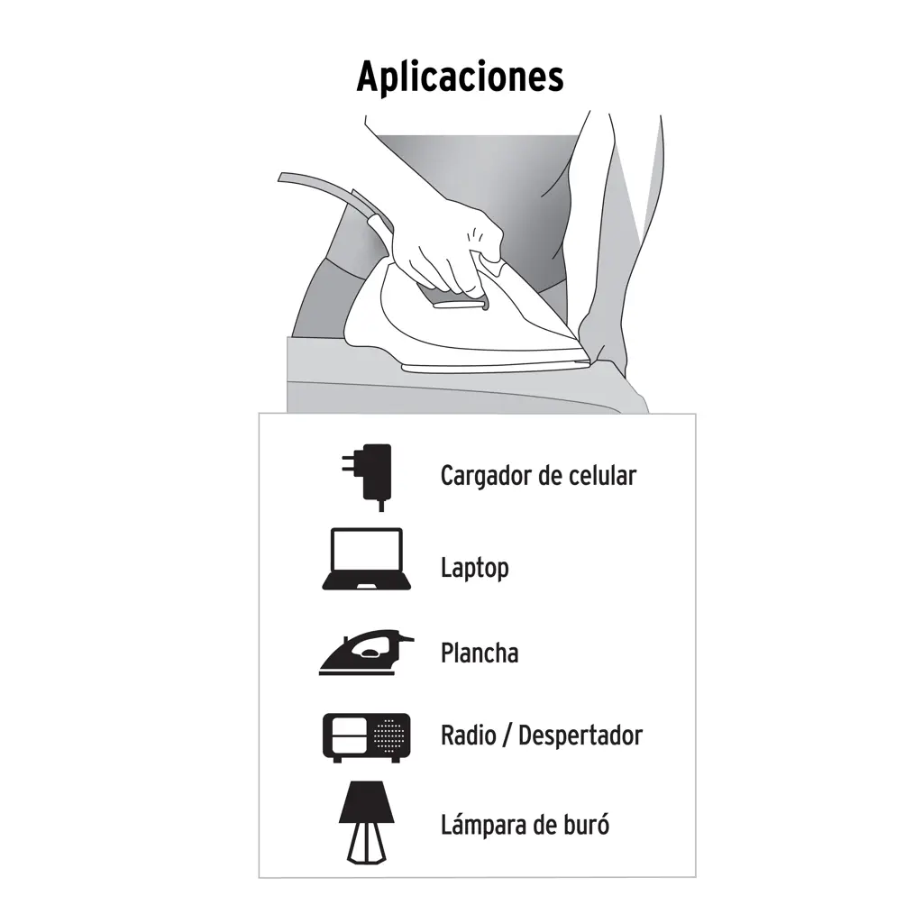 EXTENSION ELECTRICA 3M BLANCA VOLTECK — vista 3