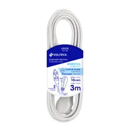 EXTENSION ELECTRICA 3M BLANCA VOLTECK