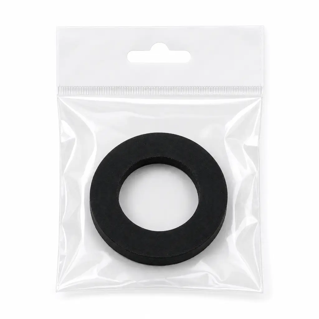Empaque de hule negro de media pulgada para manguera de jardin 1