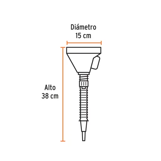 EMBUDO PLASTICO 500ML TRUPER