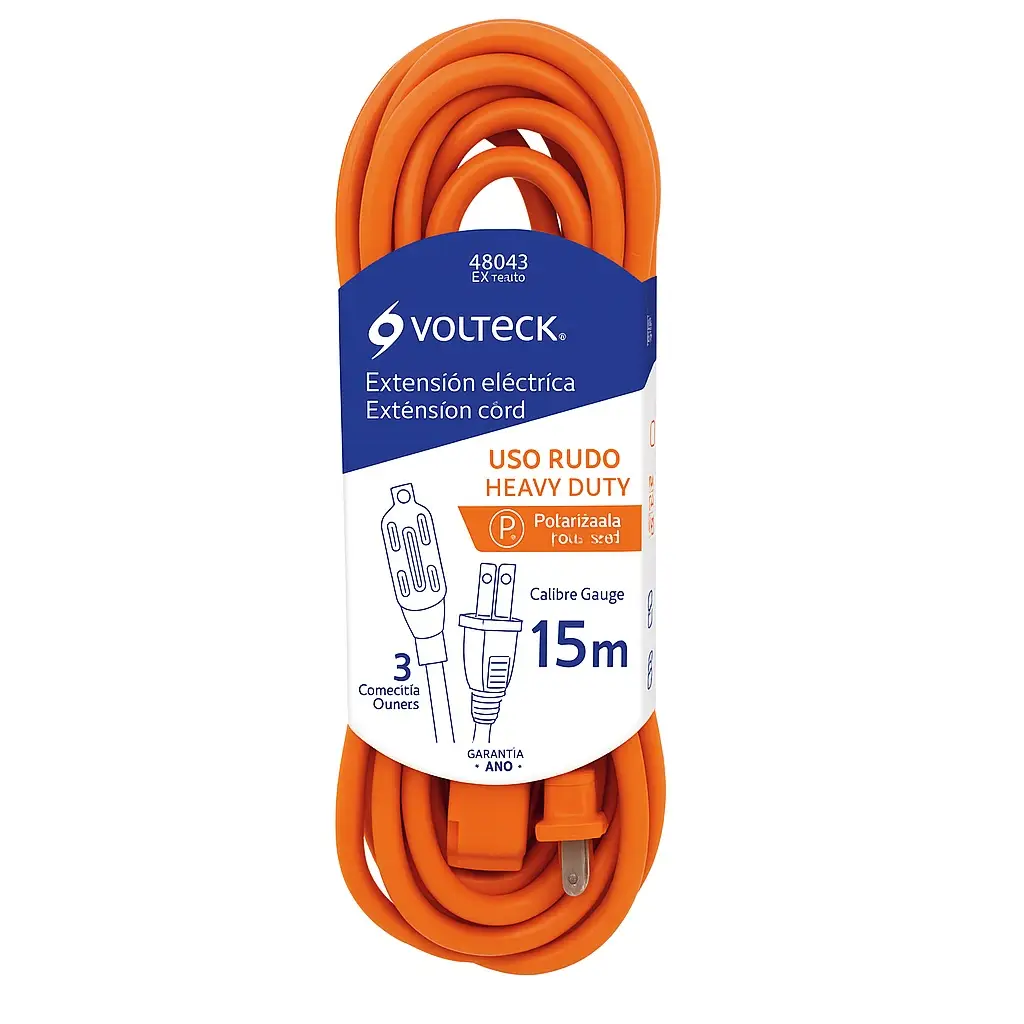 EXTENSION ELECTRICA USO RUDO 15M VOLTECK